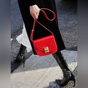 Ferragamo Fiamma Crossbody Bag - Flame Red RARE DEAL